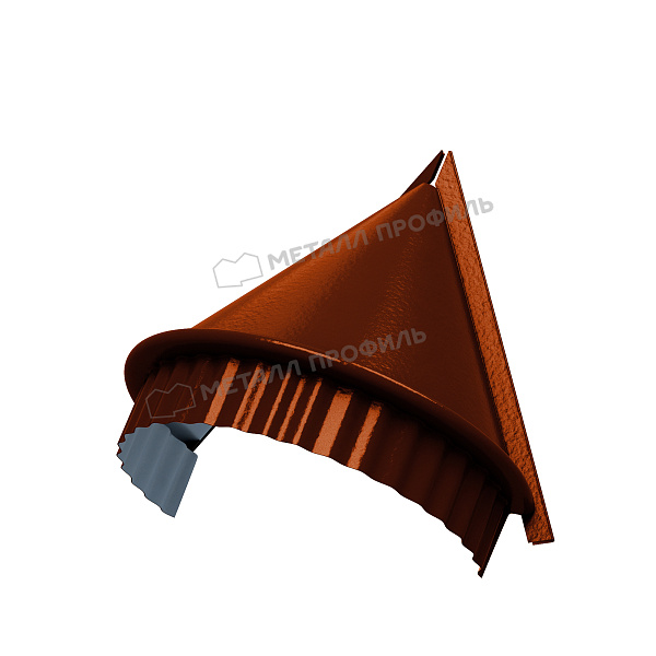 Заглушка конька круглого конусная (AGNETA-03-Copper\Copper-0.5) ― купить в интернет-магазине Компании Металл Профиль по доступной стоимости.