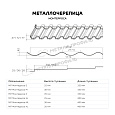 Металлочерепица МЕТАЛЛ ПРОФИЛЬ Монтерроса-S (ПРМ-03-6005-0.5)